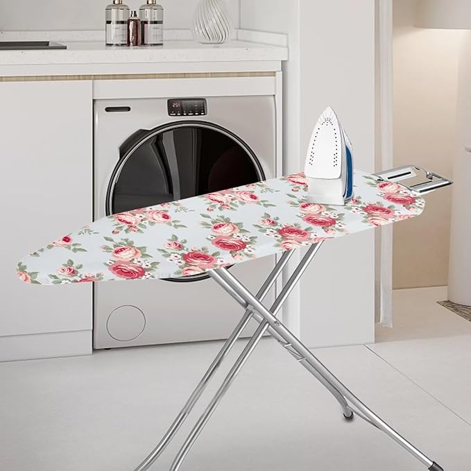 Pink Rose Ironing Board Padded Cover Dust Covers Stretchable Iron Board - Image 2