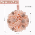 Bath Loofah Shower Sponge Body Back Scrubber Soft Mesh Shower Puffs Exfoliating - Image 2