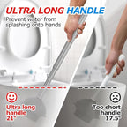 2Pack 2 in 1 Toilet Brush and Plunger Set, Extended Handle Plunger，Toilet Bowl - Image 2