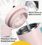 30oz Flip Straw Leak Proof Lid for Stanley Quencher, 30 oz Tumbler Lid - Image 4