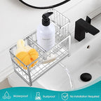 Sinnsally Kitchen Sponge Holder, 2 Tier Sink Caddy Organizer - Image 7