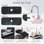 PoYang 14.6 Inch Faucet Mat for Kitchen Sink Splash Guard Behind Faucet - Image 7