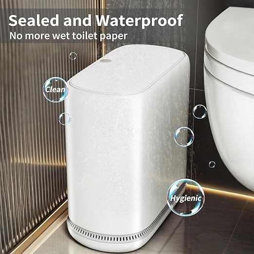 Bathroom Trash Can with Lid, 3 Gallon Small Slim Garbage Bin with - Image 7