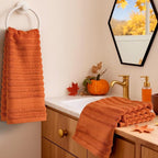 Jacquotha Orange Hand Towels Set of 2 - Image 3
