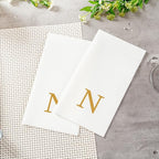 Luxenap 15.8 X 7.9 Inch Linen-Feel Guest Towels, 2000 Lettered Hand Towels - Image 6