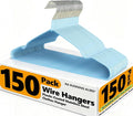 150 Pack Clothes Hangers, Non Slip Blue Plastic Coated Metal Coat Hanger by Unknown