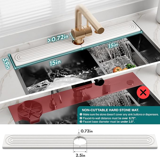 30 Inch Faucet Mat for Kitchen Sink - Image 4