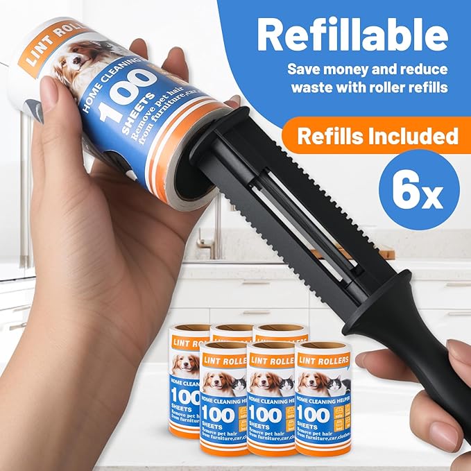 Lint Roller Set 600 Adhesive Sheets - Image 2