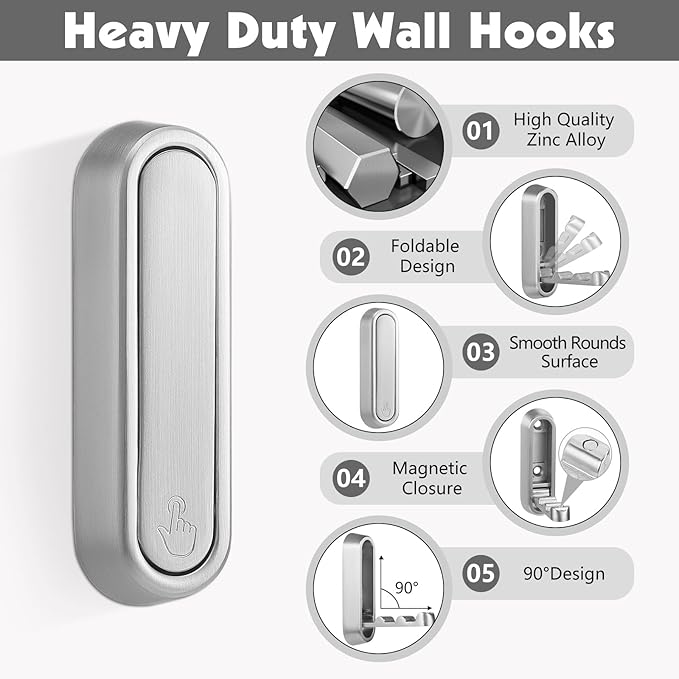 Folding Coat Hooks - Image 2