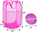 Pop Up Laundry Hamper, Portable Mesh Laundry Basket, Collapsible Clothes - Image 2