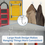 Adhesive Wall Hooks for Hanging - 60lb Heavy Duty Waterproof & Rustproof - Image 4