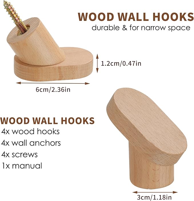 DELITON Coat Hooks for Hanging Heavy Duty - Image 6