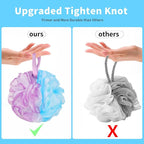 Bath Loofah Shower Sponge Body Back Scrubber Soft Mesh Shower Puffs Exfoliating - Image 3