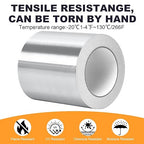 DGSL Aluminum Foil Tape, 3in x167ft Silver Metal High Temperature Heavy Duty - Image 3