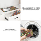 Retro Dish Drying Mat for Kitchen Counter Mandala Colorful Dish Drainer Rack - Image 7