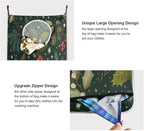 Green Christmas Holly Berries Pine Needles Leaves Hanging Laundry Hamper Door - Image 4