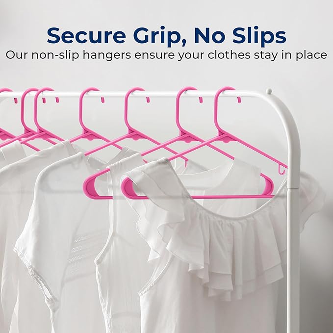 SereneLife 100-Piece Plastic Shirt Hangers – Non-Slip, Heavy Duty Clothing - Image 3