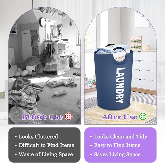125L Collapsible Laundry Basket - Image 3