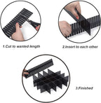 Onerbuy 8pcs Adjustable Grid Drawer Dividers DIY Plastic Closet Separator Tidy - Image 3
