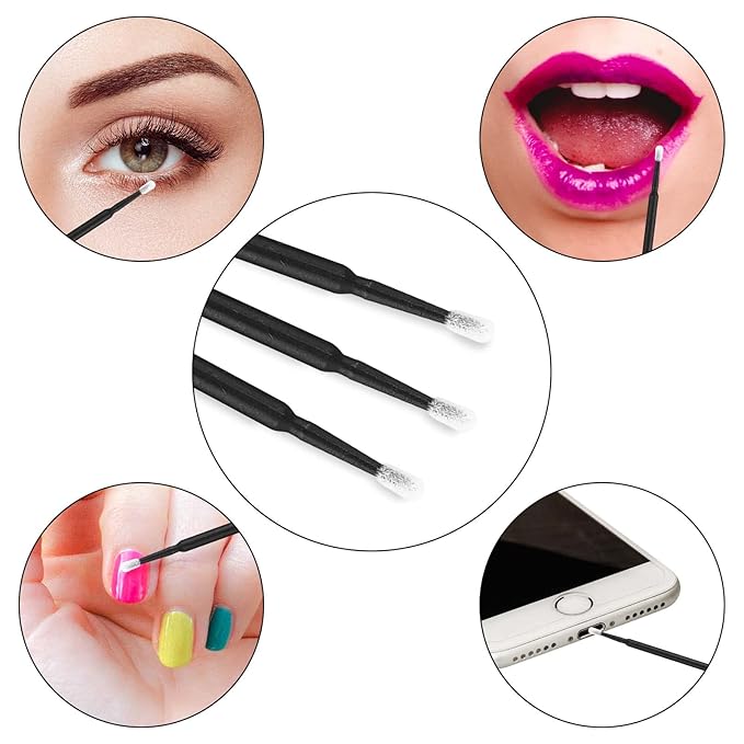 tifanso 400PCS Micro Cotton Swabs, Disposable Eyelash Microswabs - Image 6