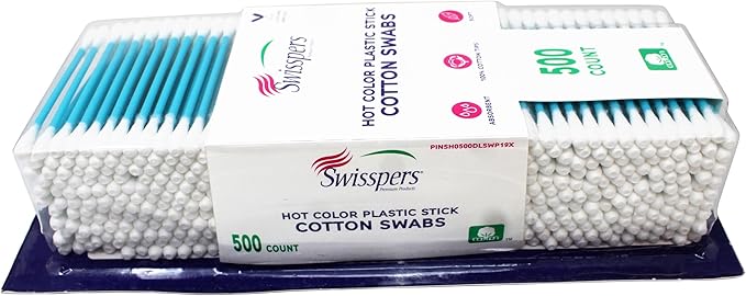 Swisspers Hot Color Cotton Swabs, 100% Cotton, Color Plastic Sticks, 500 per - Image 5