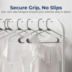 SereneLife Premium 10 Pack Plastic Hangers, Lightweight, Space Saving Clothes - Image 4