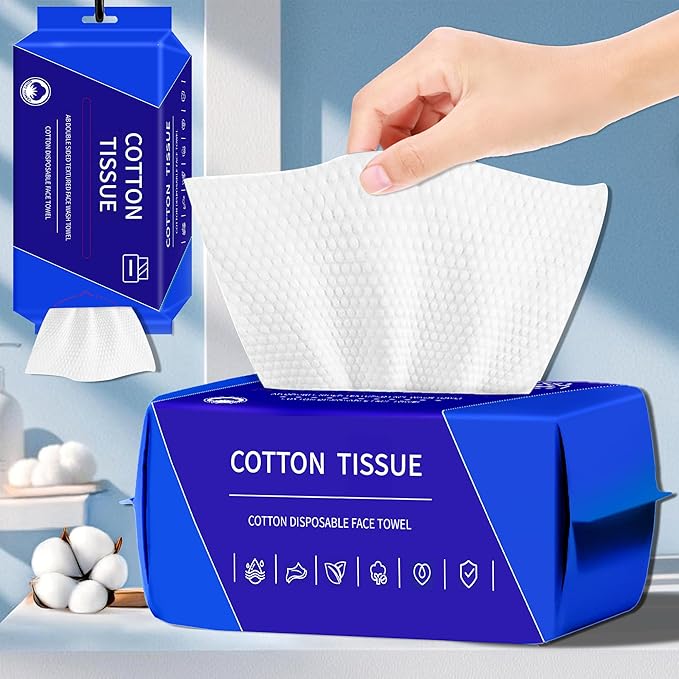 200 Count Disposable Face Towel, Dual-Textured Clean Wipes – Dry/Wet Use - Image 7