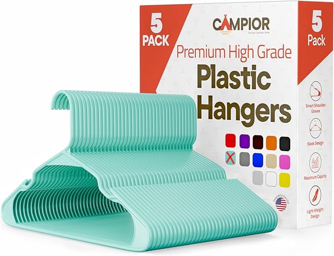 Plastic Clothes Hangers – Heavy Duty Hanger Set, by Campior
