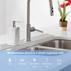 Stone Faucet Mat for Kitchen Sink- 15.6''x 3.9''Diatomite Fast-Drying Faucet Mat - Image 6