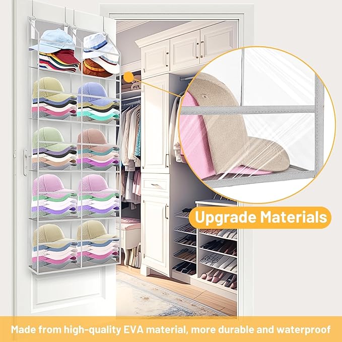 Over the Door Organizer 5 Tiers, Extra Large Behind Door Storage of 10 - Image 4