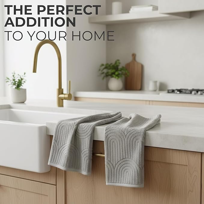 KIBAGA Decorative Hand Towels for Your Bathroom Or Kitchen – Luxurious Set of 2 - Image 4