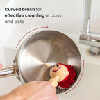 Vigar Dolls Dish Brush with Ergonomic Handle and Dres-shaped Storage Holder - Image 4