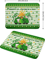 Shamrock Gnome Dish Drying Mat Coin Clover Dishes Fast Dry Mat 18x24 inch - Image 2