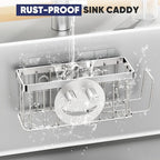 Sponge Holder for Kitchen Sink, Sink Caddy Smiley Face, 4-in-1 Sponge Holder - Image 7
