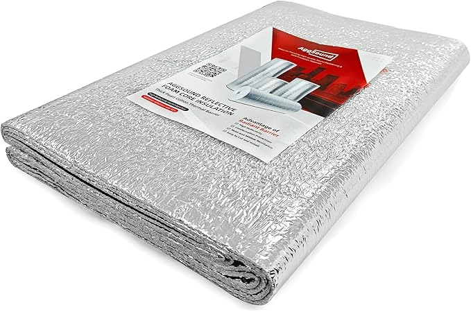 2.9 MM Reflective 48" X 10' Double-Sided Aluminium Insulation Foam Blanket by WelcometoAggSound