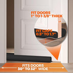 Holikme Door Draft Stopper Weather Stripping Window Breeze Blocker Adjustable - Image 5