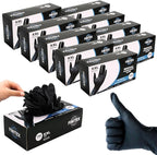 FINITEX Black Nitrile Disposable Medical Exam Gloves - Image 7