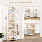 VTRIN 10 Tiers Tall Shoe Rack Holds 20-25 Pairs of Shoes Sturdy Vertical Shoe - Image 5