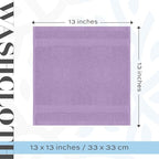 White Classic Luxury Cotton Washcloths 13x13 Inch - Image 4