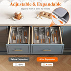 Lifewit Utensil Organizer for Kitchen Drawer, Expandable Cooking Silverware Tray - Image 4