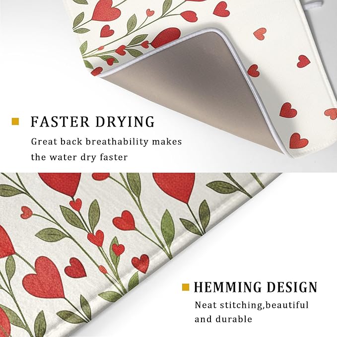 Valentine's Day Dish Drying Mat 18 x 24 Inch - Image 3