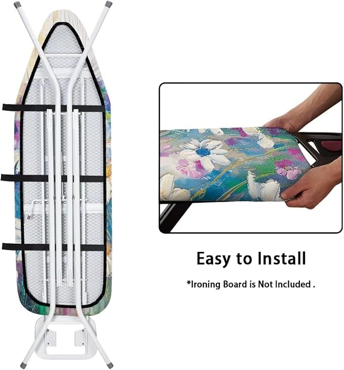 Dragonfly Dasiy Ironing Board Cover Heat Reflective Anti-dust, Soft Fabric Cover - Image 4