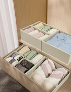 12 Pack Drawer Organizer Clothes, Foldable Fabric Dresser Organizer Closet - Image 6