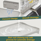 LIYI Dish Drainer, Large Capacity Storage, - Image 4