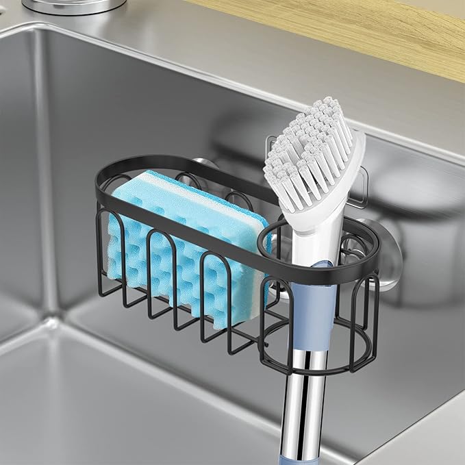 Yazoni 2-in-1 Sponge Holder for Kitchen Sink, Sink Caddy Kitchen Sink Organizer - Image 5