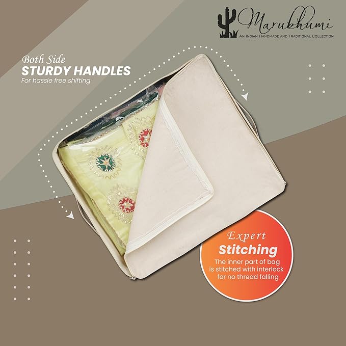 Cotton Canvas Clothes Storage Bags, Saree Covers - Image 4
