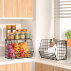 2 Tier Fruit Bowl Fruit Basket for Kitchen Counter Stackable Wall Mounted - Image 4