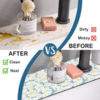 White Flower Sink Faucet Absorbing Mat Cute Chamomile Super Absorbent Fast - Image 6