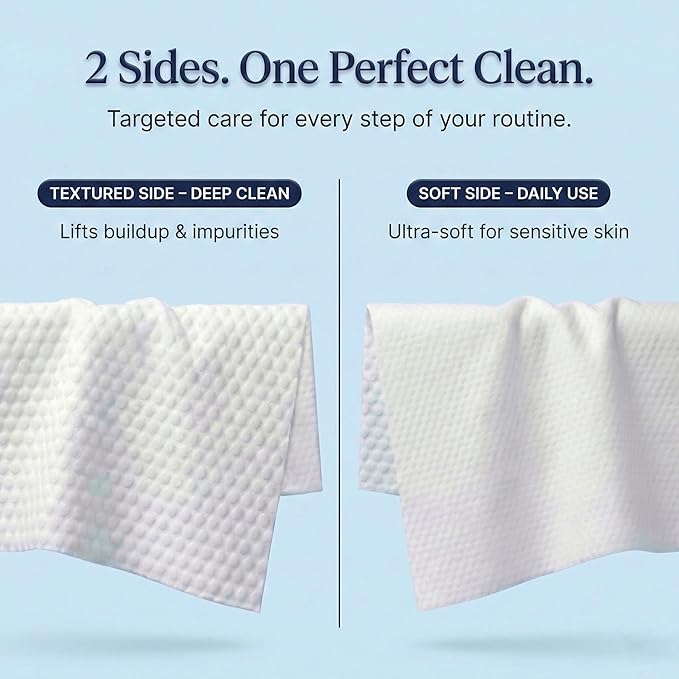 VÊVAPL® - VEVAPL Clean Facial Towels XL – 60 Towels | 100% Viscose, Disposable - Image 2