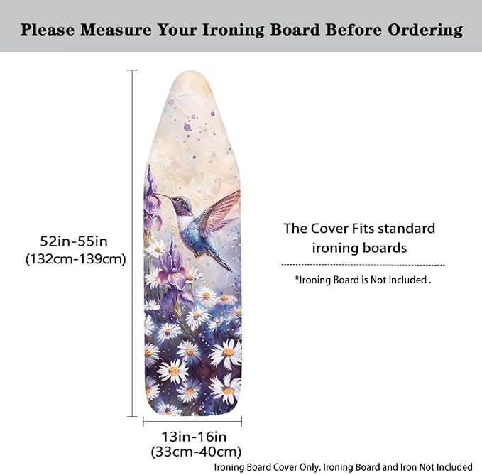Daisy Bird Ironing Board Cover Resist Scorching Cover Heavy Duty Padded Iron - Image 5